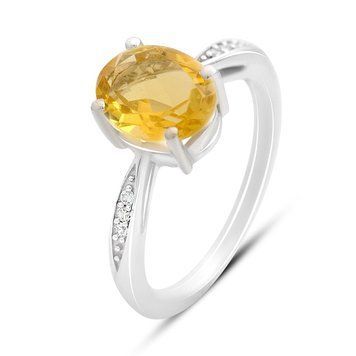 Серебряное кольцо Серебряные изделия с цитрином nano 2.36ct, вес изделия 3,03 гр (2170440) 18 размер 810440712  фото з каталогу