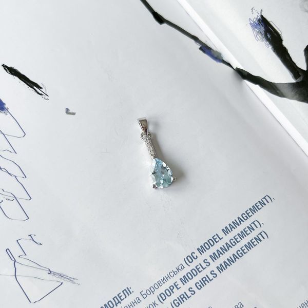 Серебряная подвеска SilverThin с топазом 2.385ct (1143599) 9953411  фото с каталога