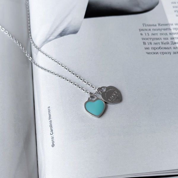 Срібний ланцюжок з підвісками у формі сердець 💙🤍45-50 см 00505439910006 Срібний ланцюжок з підвісками у формі сердець 💙🤍 фото з каталогу
