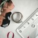 купити срібний виріб Срібна каблучка LoveR &laquo;Цвях&raquo; асиметрична з фіанітами 18 розмір фото 4 - фотографія з каталогу