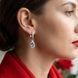 Срібні сережки LoveR з лондонським топазом краплеподібної форми та фіанітами, срібло 925 &mdash; фото 9