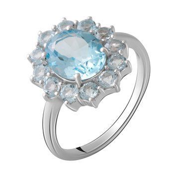 Серебряное кольцо SilverThin с натуральным топазом 4.447ct, вес изделия 4,39 гр (2067962) 18 размер 206796218  фото с каталога