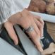 купити срібний виріб Срібна каблучка LoveR у формі печатки з рельєфним попкорн-плетінням та доріжкою фіанітів 17.5 розмір фото 7 - фотографія з каталогу