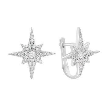 Срібні сережки LoveR &laquo;Зірка&raquo; з фіанітами 2208587 Срібні сережки LoveR &laquo;Зірка&raquo; з фіанітами фото з каталогу