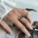 Срібна каблучка LoveR з лондонським топазом краплеподібної форми та доріжкою фіанітів (арт. 218857517.5) 17.5 розмір, срібло 925 &mdash; фото 7