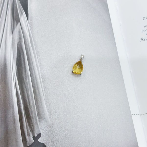 Серебряная подвеска LoveR с грушевидной вставкой цитрина nano 0581712 Серебряная подвеска LoveR с грушевидной вставкой цитрина nano фото с каталога