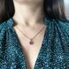 купить серебряное изделие Серебряный кулон Lover с натуральным рубином и фианитами в дизайне ореол фото 7 - фотография из каталога