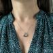 купить серебряное изделие Серебряное колье с треугольным кулоном и подвеской-фианитом фото 8 - фотография из каталога