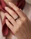Срібна каблучка LoveR з чорною керамікою та срібною вставкою краплеподібної форми 18 розмір, срібло 925 &mdash; фото 5