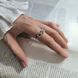 купити срібний виріб Срібна каблучка LoveR з гладкою формою у вигляді ланцюгового плетіння та фіанітами 18 розмір фото 8 - фотографія з каталогу