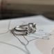 купити срібний виріб Срібна каблучка LoveR з гладкою формою у вигляді ланцюгового плетіння та фіанітами 18 розмір фото 6 - фотографія з каталогу