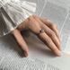 купити срібний виріб Срібна каблучка LoveR з круглим фіанітом у класичній оправі 17.5 розмір фото 8 - фотографія з каталогу