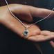 Серебряная подвеска LoveR с круглым лондонским топазом в круге из фианитов, серебро 925 &mdash; фото 5
