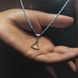 купить серебряное изделие Серебряная подвеска LoveR в форме треугольника с фианитами фото 6 - фотография из каталога
