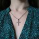 купить серебряное изделие Серебряный крестик LoveR с фианитами и золотистыми акцентами фото 8 - фотография из каталога