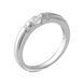 купити срібний виріб Срібна каблучка LoveR з центральним фіанітом та декоративними вставками 17,5 розмір фото 1 - фотографія з каталогу