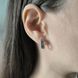купити срібний виріб Срібні сережки-кільця LoveR &laquo;Гвинт&raquo; з рельєфним візерунком &mdash; жіноча прикраса зі срібла 925 проби фото 6 - фотографія з каталогу
