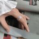 купити срібний виріб Срібна каблучка з рожевою керамікою та фіанітами 17 розмір фото 7 - фотографія з каталогу